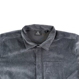 Schöffel Corduroy Shirt Mens XXL Gray‎ Germany Button Front Outdoor Casual